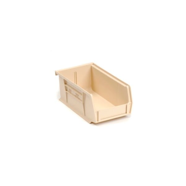 Hang & Stack Storage Bin, Plastic, Beige, 24 PK